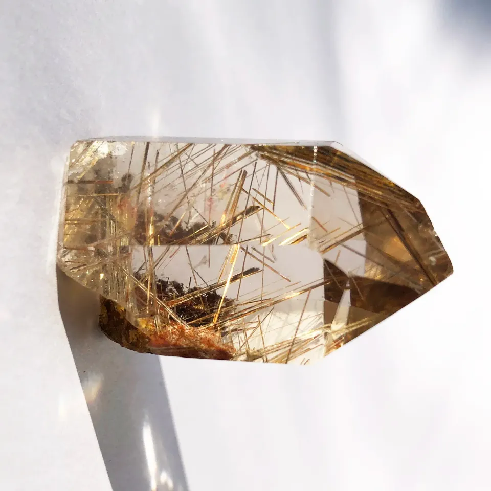 Rutile quartz specimen